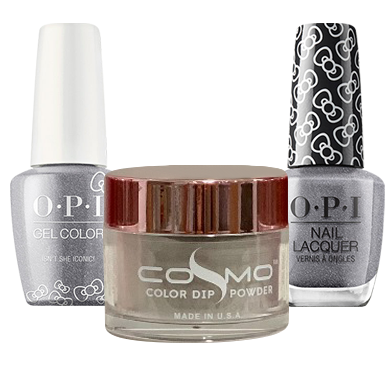 Cosmo 3in1 Dipping Powder + Gel Polish + Nail Lacquer (Matching OPI), Hello Kitty Collection, HPL11 OK1010VD