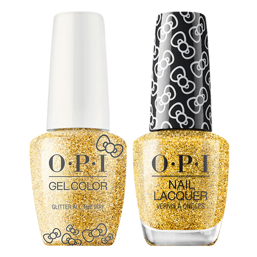 OPI GelColor And Nail Lacquer, Hello Kitty Collection, HPL12, Glitter All The Way, 0.5oz OK0913VD