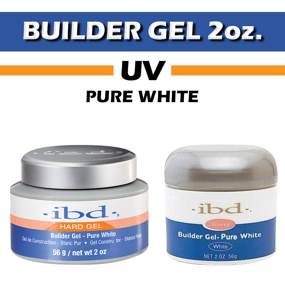 IBD Hard Gel UV, Builder Gel, PURE WHITE, 2oz, 72148 OK0918VD
