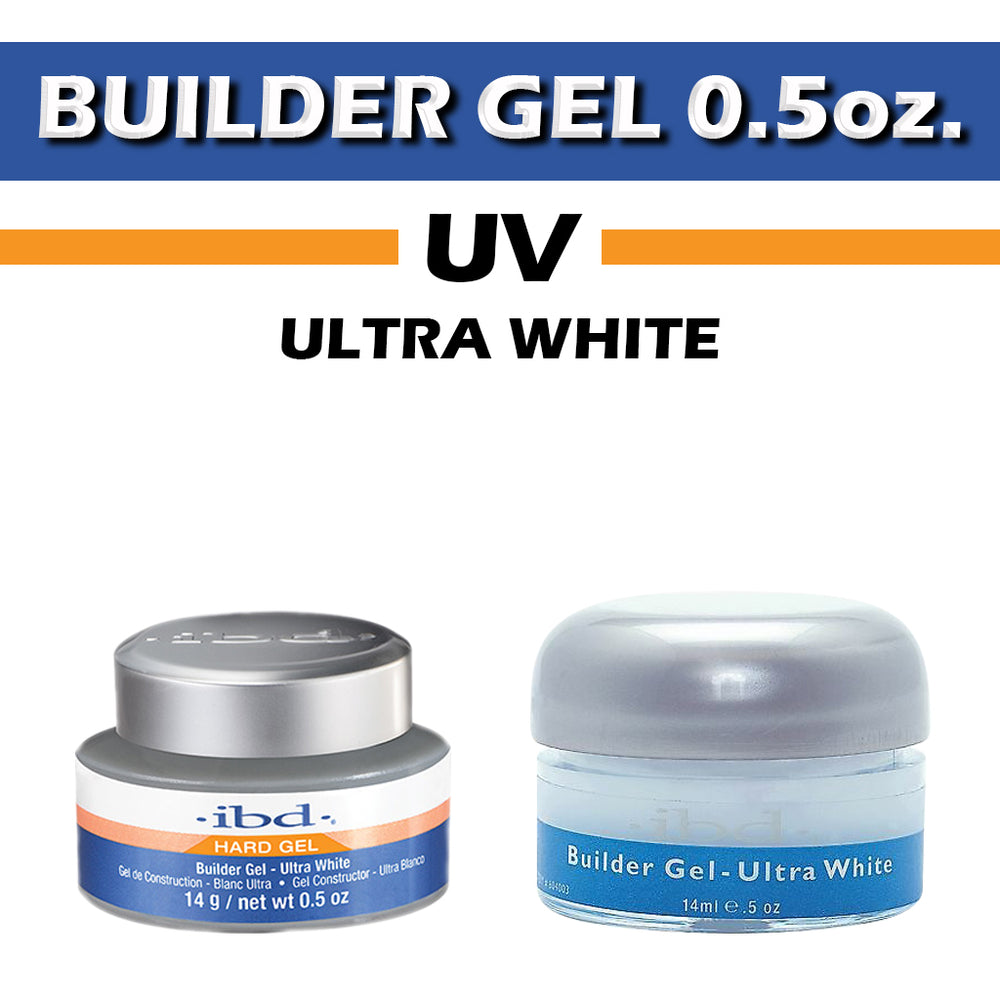 IBD Hard Gel UV, Builder Gel, ULTRA WHITE, 0.5oz, 604003 OK0918VD