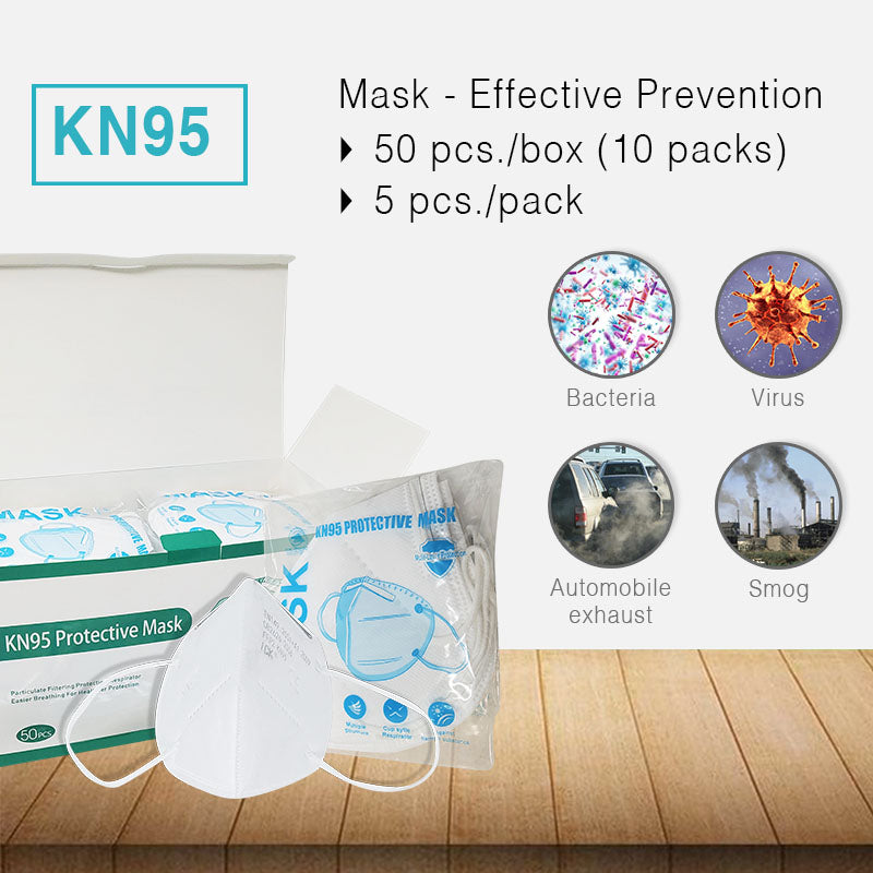 KN95 (Approved by FDA as N95) Disposable Protective Face Mask, BOX, 50 pcs/box OK0329LK