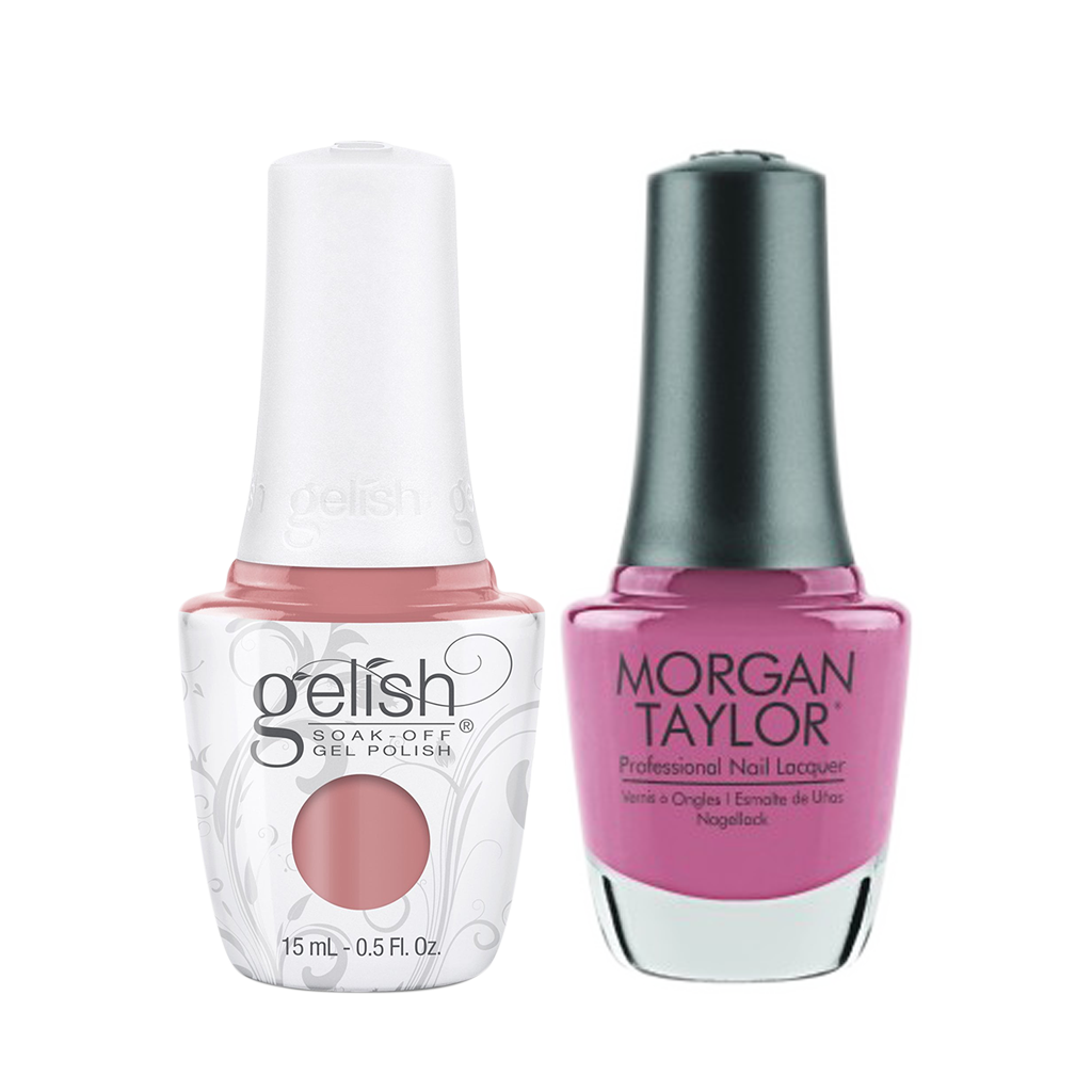 Gelish Gel Polish & Morgan Taylor Nail Lacquer, 1110336 + 3110336, Forever Fabulous Winter Collection 2018, Hollywoods Sweetheart, 0.5oz KK1011