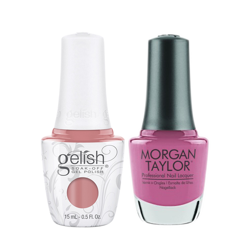 Gelish Gel Polish & Morgan Taylor Nail Lacquer, 1110336 + 3110336, Forever Fabulous Winter Collection 2018, Hollywoods Sweetheart, 0.5oz KK1011