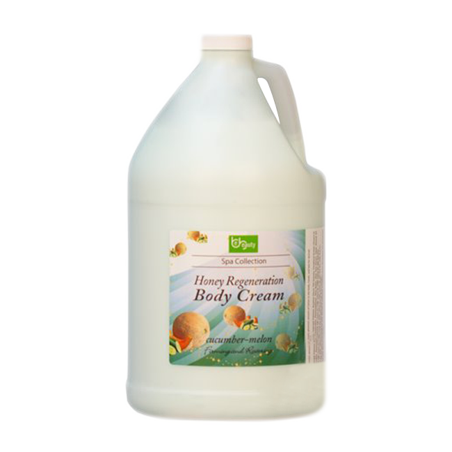 Be Beauty Spa Collection, Honey Regeneration Body Cream, Cucumber & Melon, 1Gallon, CLOT020G1 KK0511