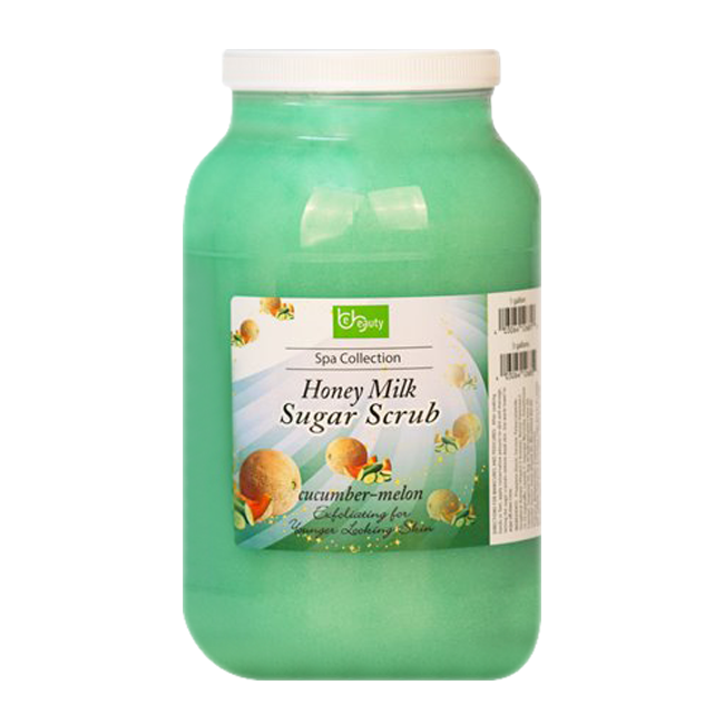 Be Beauty Spa Collection, Honey Organic Sugar Scrub, CSC2126G1, Cucumber & Melon, 1Gallon KK0511