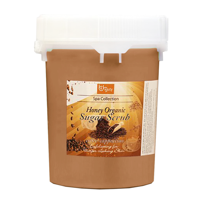 Be Beauty Spa Collection, Honey Organic Sugar Scrub, CSC2121G5, Coffee & Cappuccino, 5Gallon