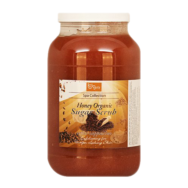 Be Beauty Spa Collection, Honey Organic Sugar Scrub, CSC2121G1, Coffee & Cappuccino, 1Gallon