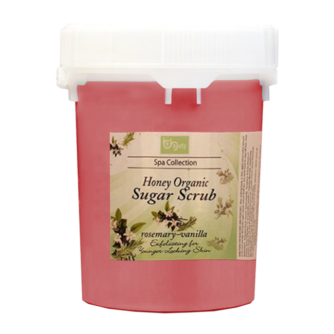Be Beauty Spa Collection, Honey Organic Sugar Scrub, CSC2117G5, Rosemary & Vanilla, 5Gallon KK0511