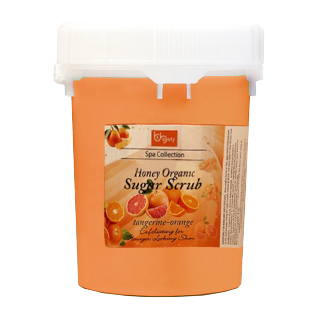 Be Beauty Spa Collection, Honey Organic Sugar Scrub, CSC2119G5, Tangerine & Orange, 5Gallon
