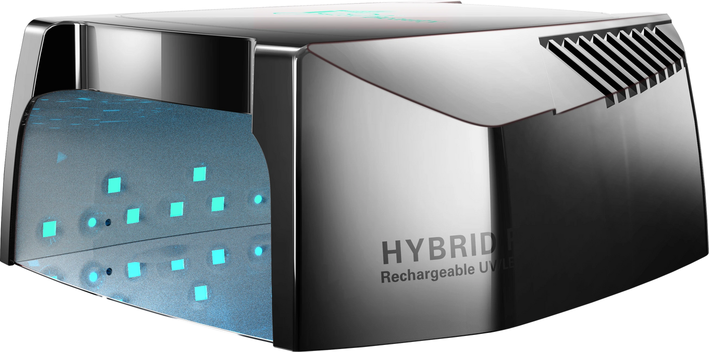 iGel Hybrid Pro II (Chrome Edition) Rechargeable CORDLESS UV/LED Lamp, NEW, SILVER, 48W (Packing: 8 pcs/case) OK0710MD