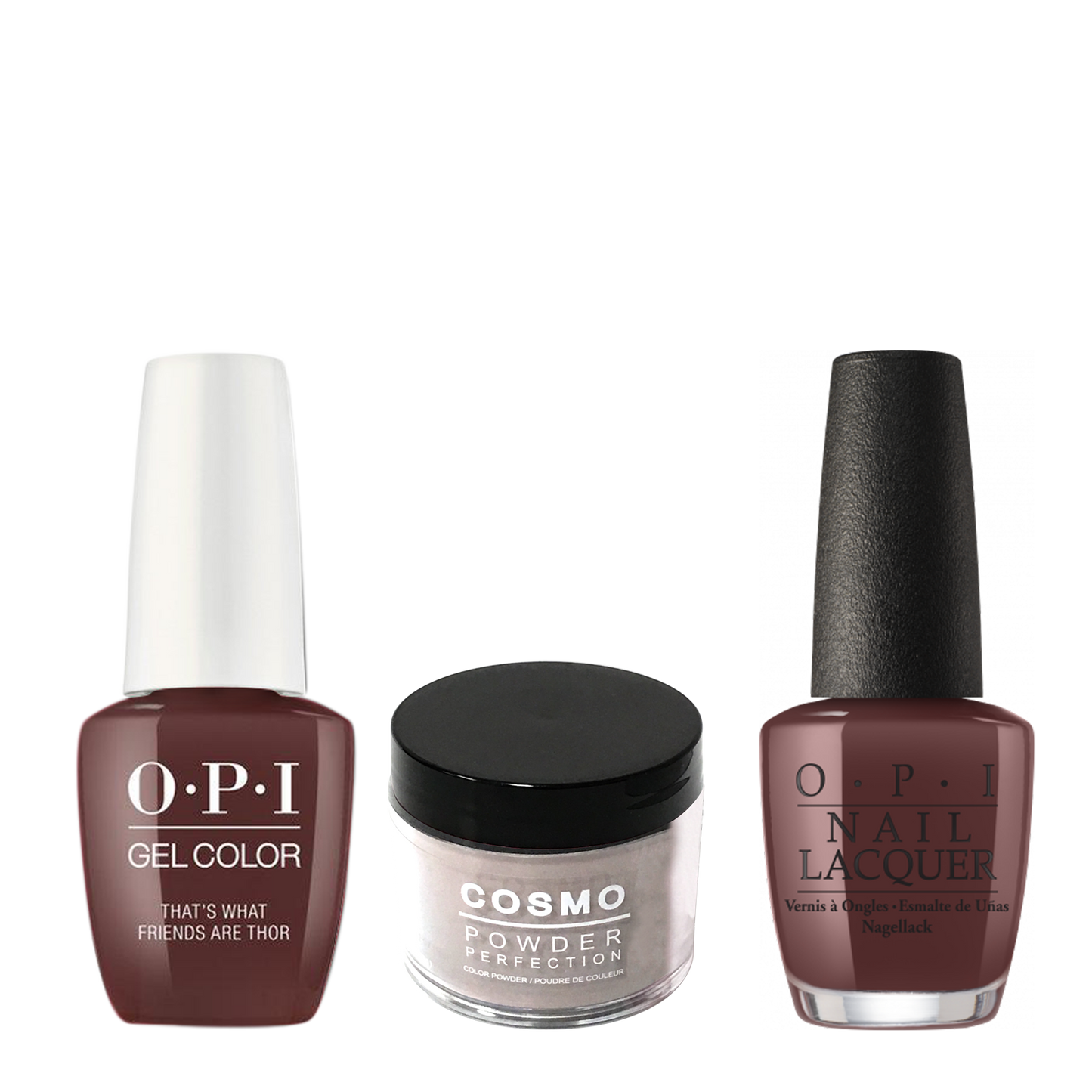 Cosmo 3in1 Dipping Powder + Gel Polish + Nail Lacquer (Matching OPI), 2oz, CI54