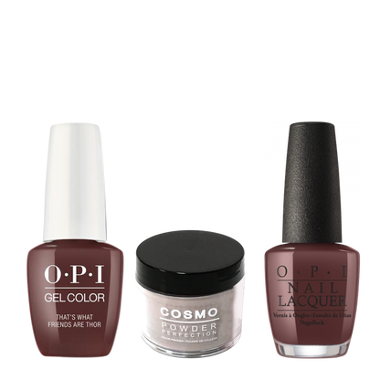 Cosmo 3in1 Dipping Powder + Gel Polish + Nail Lacquer (Matching OPI), 2oz, CI54