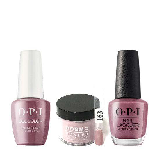 Cosmo 3in1 Dipping Powder + Gel Polish + Nail Lacquer (Matching OPI), 2oz, CI63