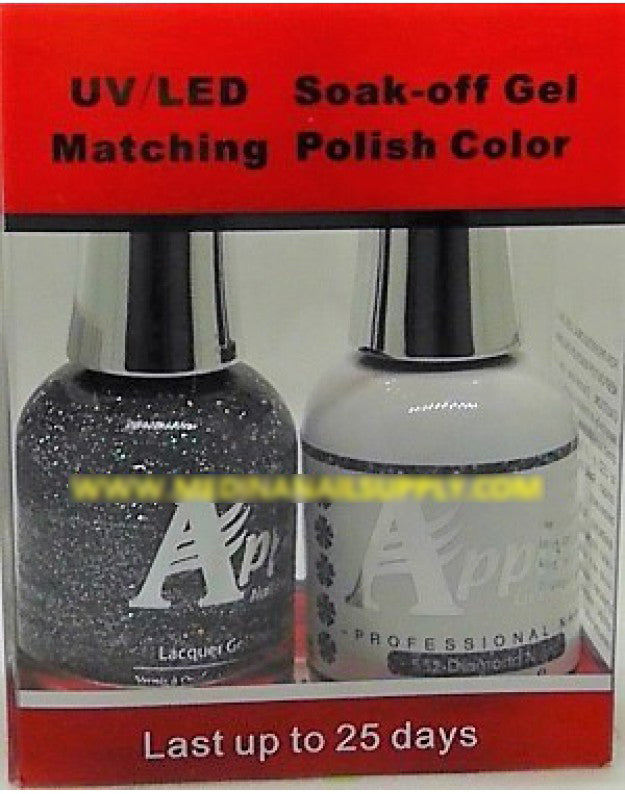 Apple Nail Lacquer And Gel Polish, 552, Diamond Night, 0.5oz KK1016