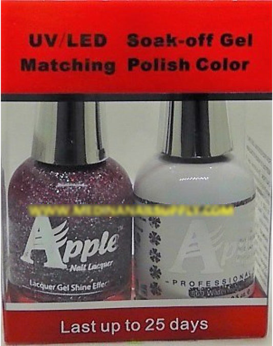 Apple Nail Lacquer And Gel Polish, 569, Watermelon Glitter, 0.5oz KK1016