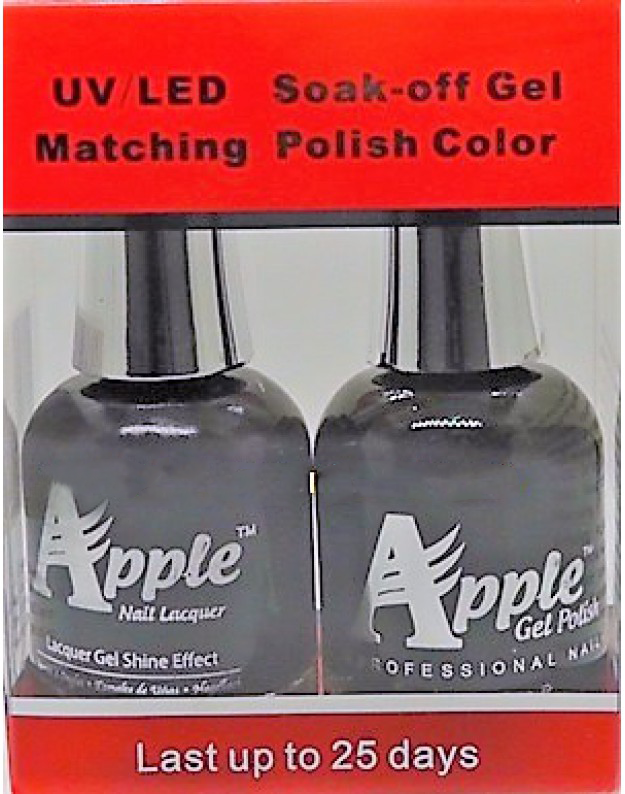 Apple Nail Lacquer And Gel Polish, 212, Diamond Black, 0.5oz KK1016