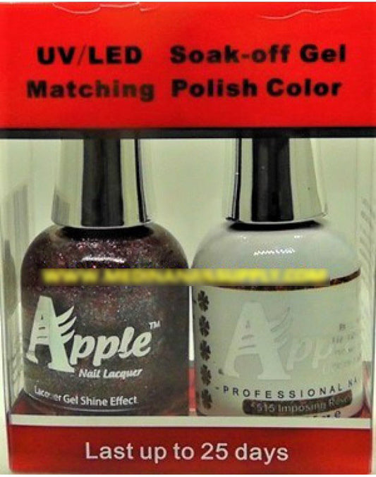 Apple Nail Lacquer And Gel Polish, 515, Imposing Rose, 0.5oz KK1016