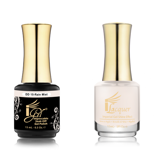 iGel Nail Lacquer + Gel Polish Match, DD015, Rain Mist Shimmer, 0.5oz OK0525VD