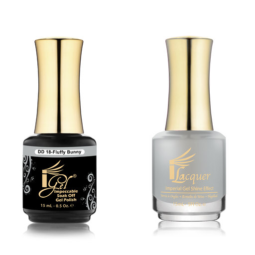 iGel Nail Lacquer + Gel Polish Match, DD018, Fluffy Bunny, 0.5oz OK0525VD