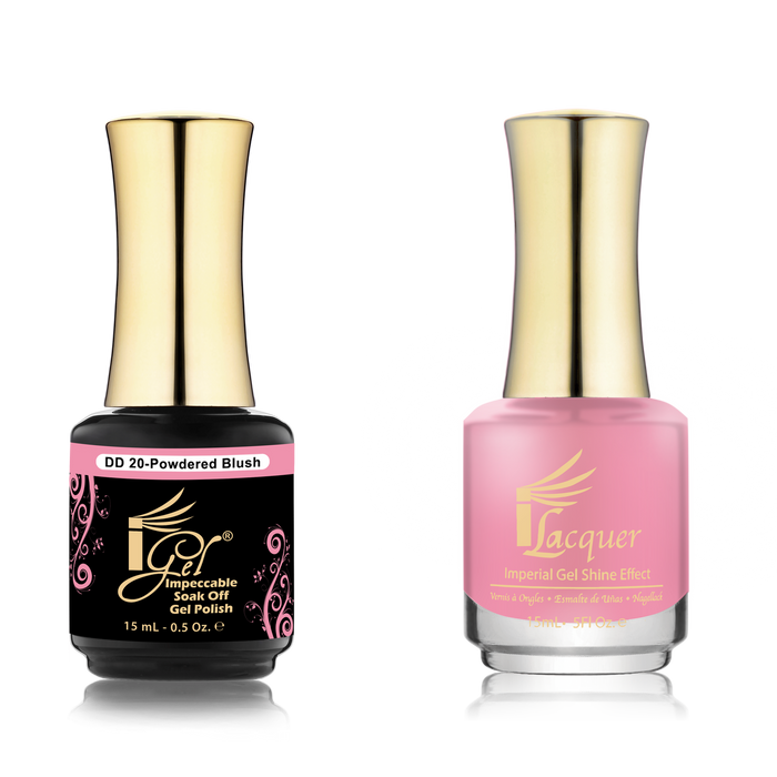 iGel Nail Lacquer + Gel Polish Match, DD020, Powdered Blush, 0.5oz OK0525VD