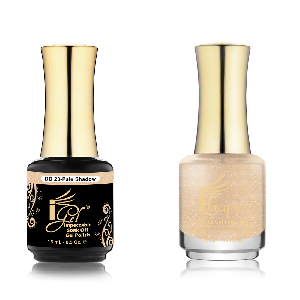 iGel Nail Lacquer + Gel Polish Match, DD023, Pale Shadow, 0.5oz OK0525VD