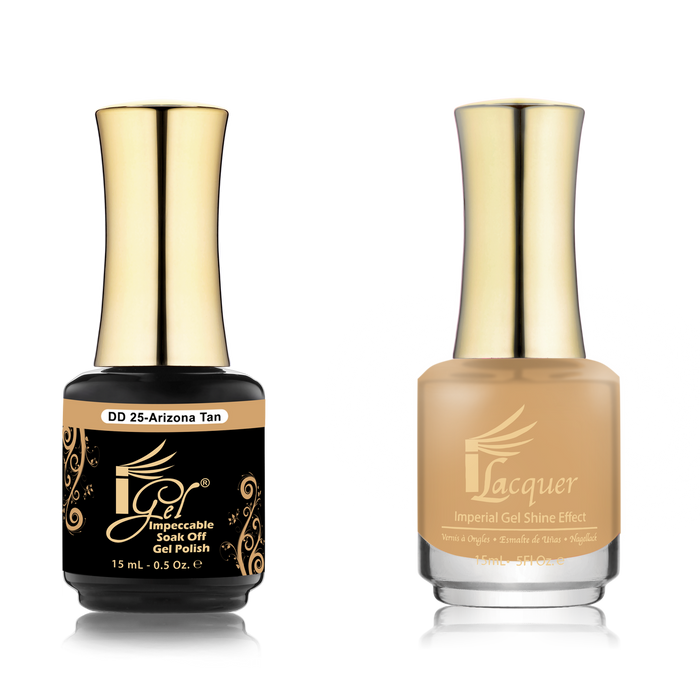 iGel Nail Lacquer + Gel Polish Match, DD025, Arizona Tan, 0.5oz OK0525VD