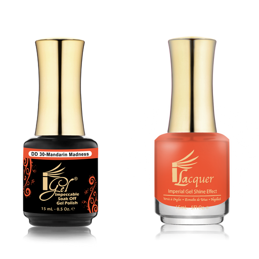 iGel Nail Lacquer + Gel Polish Match, DD030, Mandarin Madness, 0.5oz OK0525VD