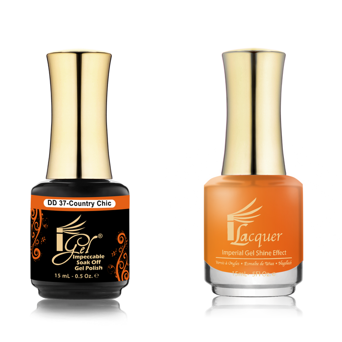 iGel Nail Lacquer + Gel Polish Match, DD037, Country Chic, 0.5oz OK0525VD