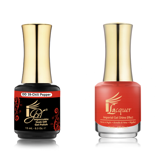 iGel Nail Lacquer + Gel Polish Match, DD039, Chilli Pepper, 0.5oz OK0525VD