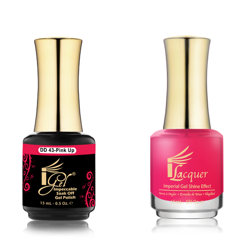 iGel Nail Lacquer + Gel Polish Match, DD043, Pink Up, 0.5oz OK0525VD