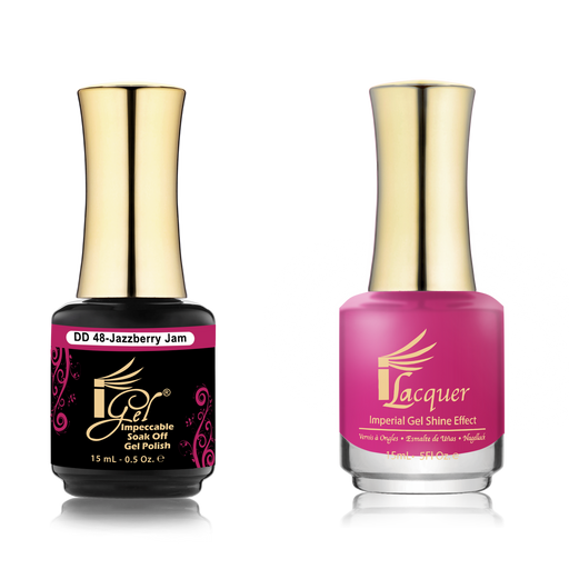 iGel Nail Lacquer + Gel Polish Match, DD048, Jazzberry Jam, 0.5oz OK0525VD