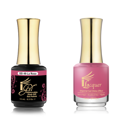 iGel Nail Lacquer + Gel Polish Match, DD049, La Rosa, 0.5oz OK0525VD