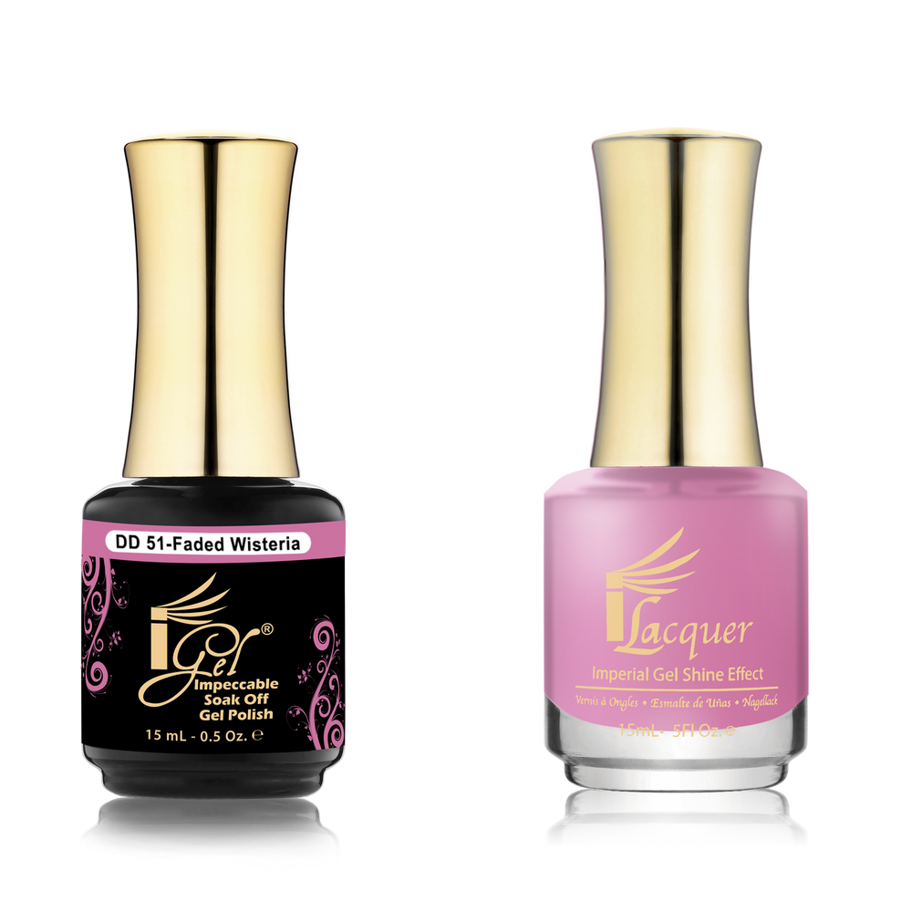 iGel Nail Lacquer + Gel Polish Match, DD051, Faded Wisteria, 0.5oz OK0525VD