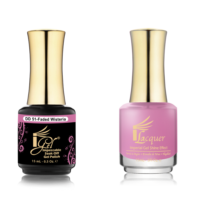 iGel Nail Lacquer + Gel Polish Match, DD051, Faded Wisteria, 0.5oz OK0525VD