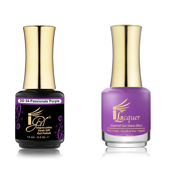 iGel Nail Lacquer + Gel Polish Match, DD054, Passionate, 0.5oz OK0525VD
