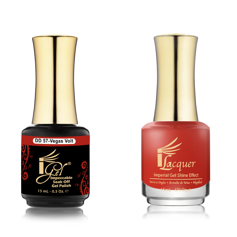 iGel Nail Lacquer + Gel Polish Match, DD057, Vegas Volt, 0.5oz OK0525VD