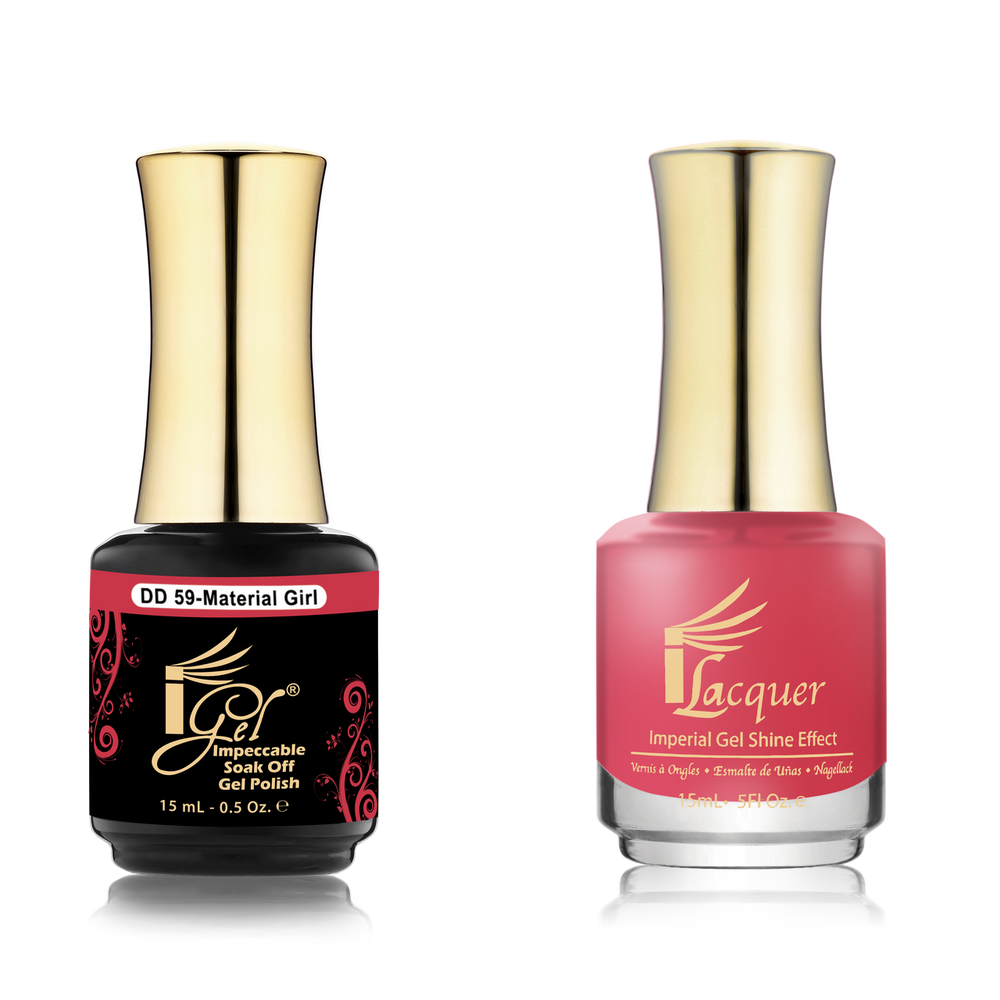iGel Nail Lacquer + Gel Polish Match, DD059, Material Girl, 0.5oz OK0525VD