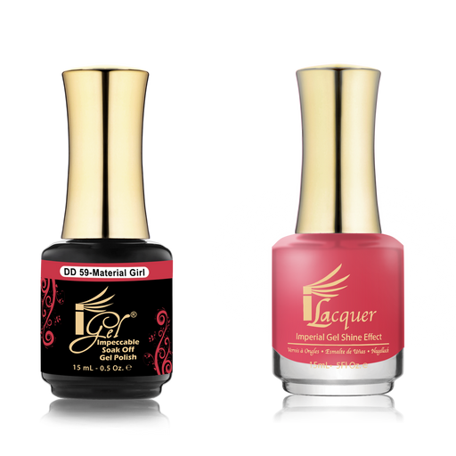iGel Nail Lacquer + Gel Polish Match, DD059, Material Girl, 0.5oz OK0525VD