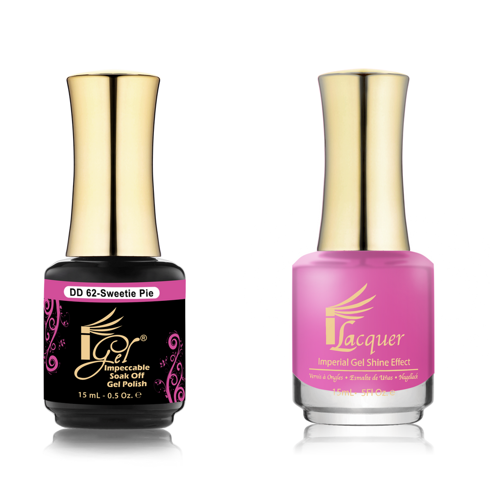 iGel Nail Lacquer + Gel Polish Match, DD062, Sweetie Pie, 0.5oz OK0525VD