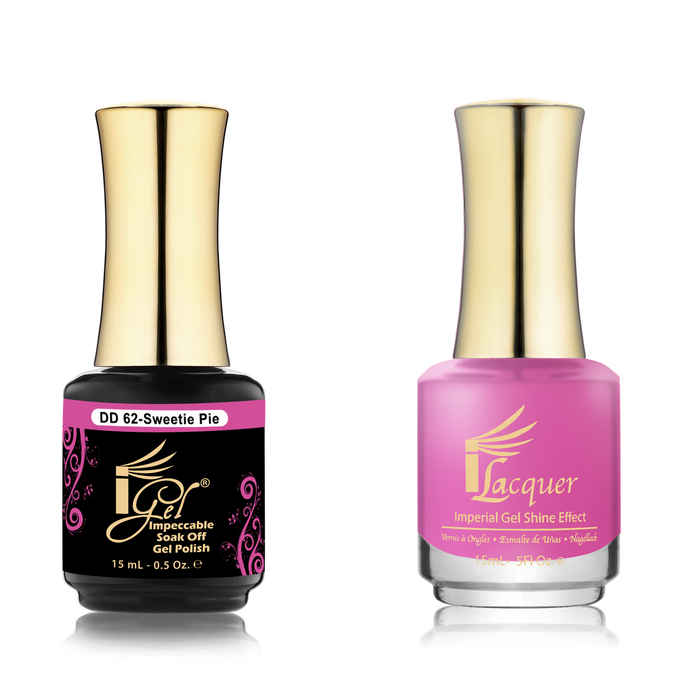 iGel Nail Lacquer + Gel Polish Match, DD062, Sweetie Pie, 0.5oz OK0525VD