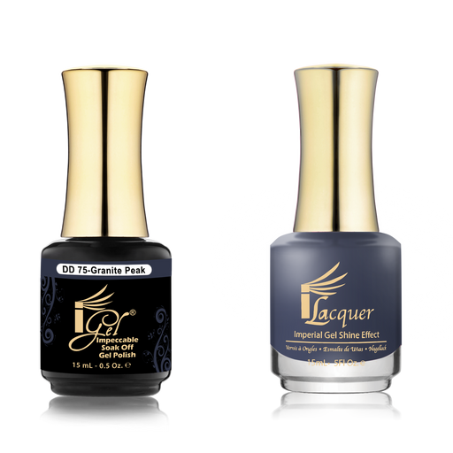 iGel Nail Lacquer + Gel Polish Match, DD075, Granite Peak, 0.5oz OK0525VD
