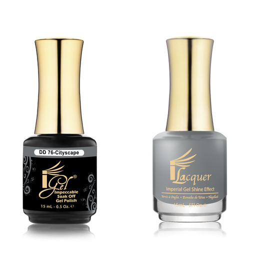 iGel Nail Lacquer + Gel Polish Match, DD076, Citycape, 0.5oz OK0525VD