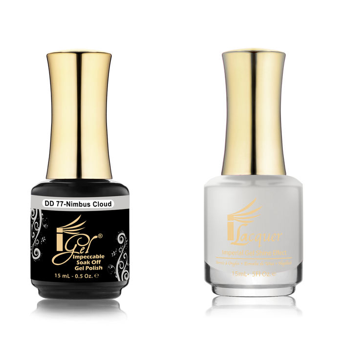iGel Nail Lacquer + Gel Polish Match, DD077, Nimbus Cloud, 0.5oz OK0525VD