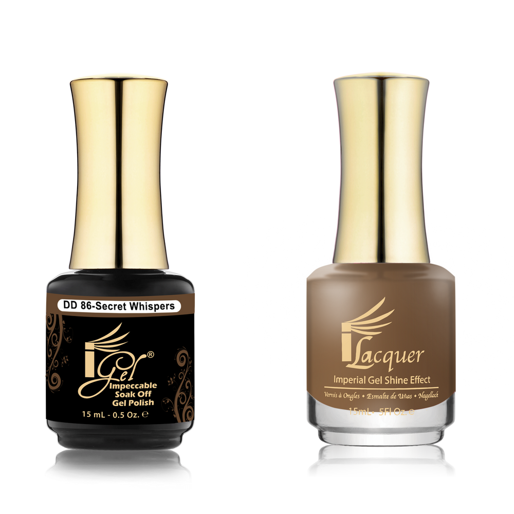 iGel Nail Lacquer + Gel Polish Match, DD086, Secret Whispers, 0.5oz OK0525VD