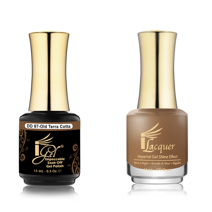 iGel Nail Lacquer + Gel Polish Match, DD087, Old Terra Cotta, 0.5oz OK0525VD