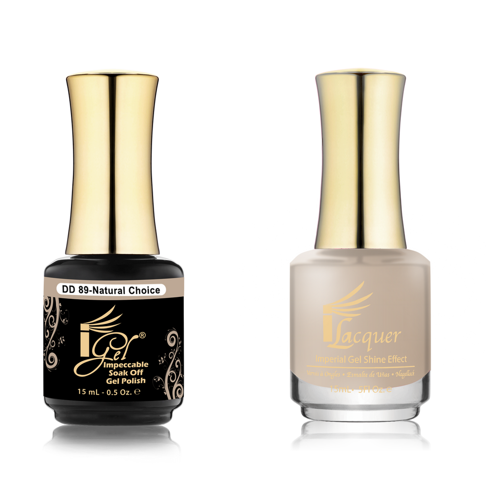 iGel Nail Lacquer + Gel Polish Match, DD089, Natural Choice, 0.5oz OK0525VD