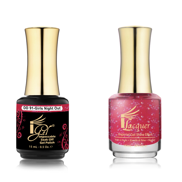 iGel Nail Lacquer + Gel Polish Match, DD091, Girls Night Out, 0.5oz OK0525VD