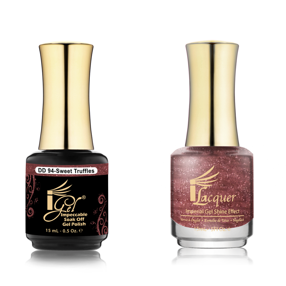 iGel Nail Lacquer + Gel Polish Match, DD094, Sweet Truffles, 0.5oz OK0525VD