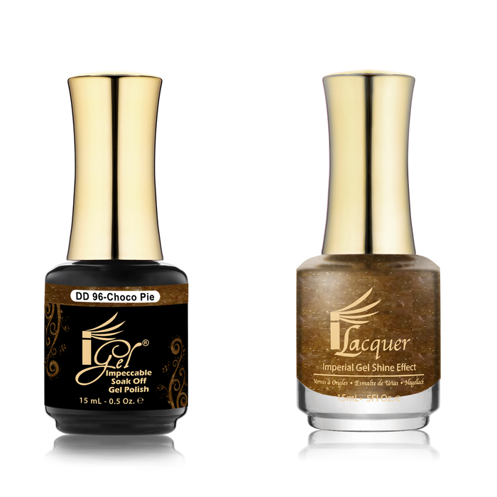 iGel Nail Lacquer + Gel Polish Match, DD096, Choco Pie, 0.5oz OK0525VD