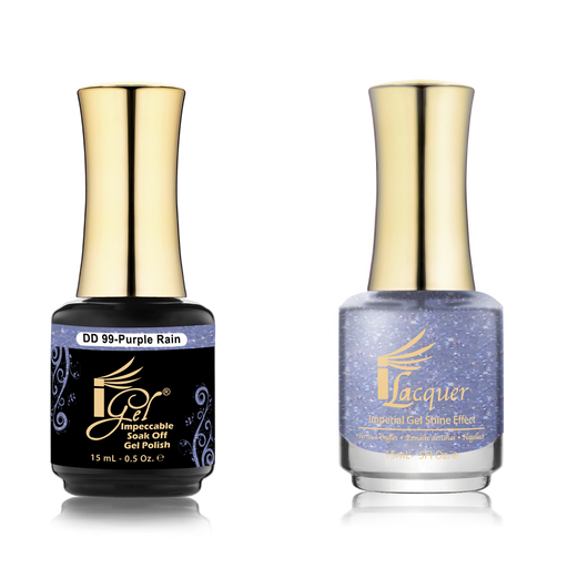 iGel Nail Lacquer + Gel Polish Match, DD099, Purple Rain, 0.5oz OK0525VD